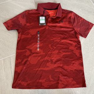 Red Under armour Boys Polo NWT YLG